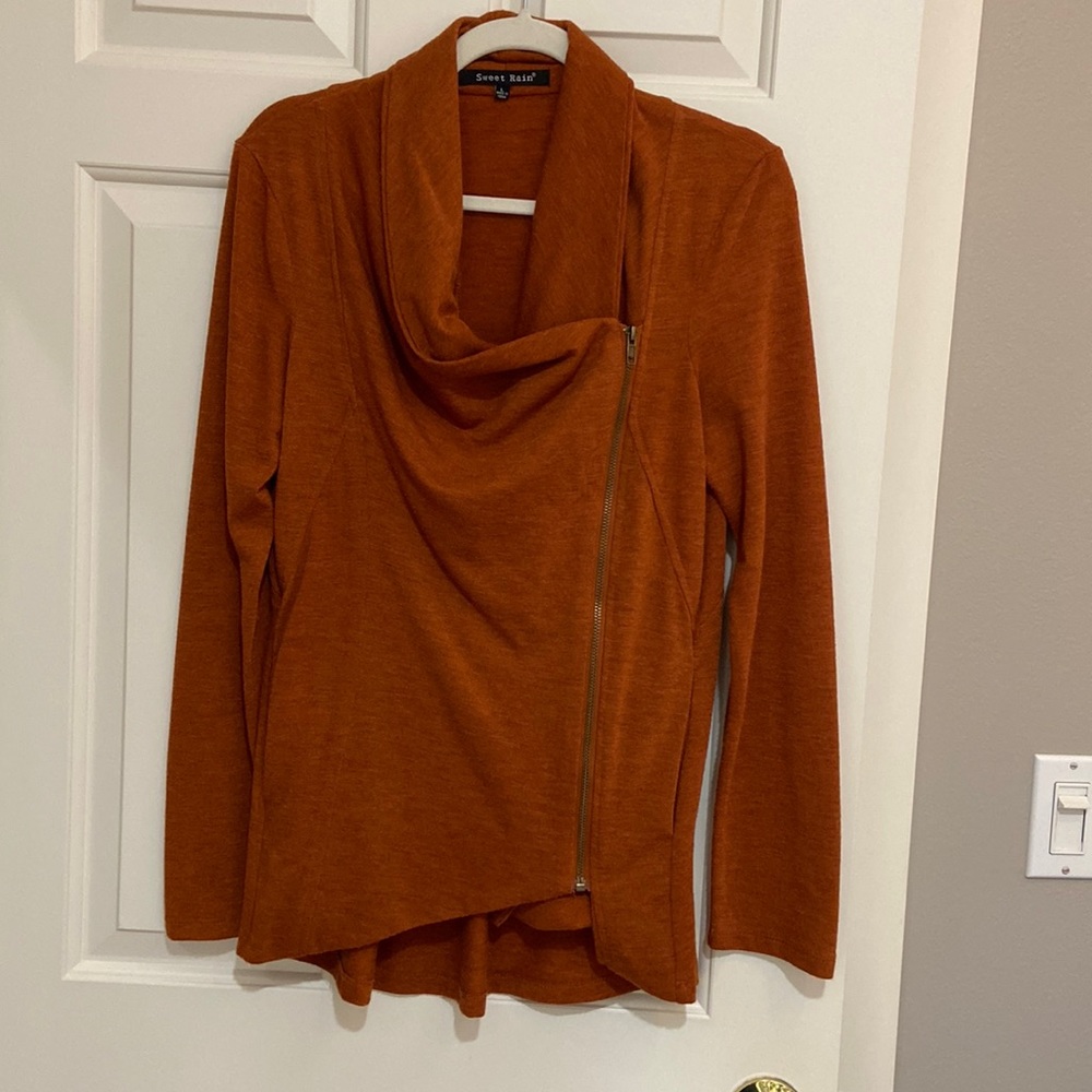 Sweet Rain moto cardigan. Size large but runs small. Selling as medium.
